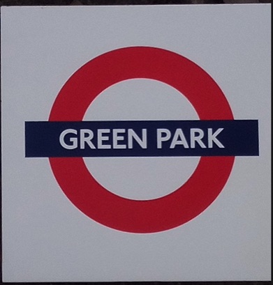 Green Park london Underground Roundel 
